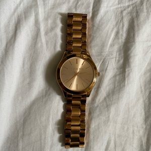 Michael Kors slim runway stainless steel watch